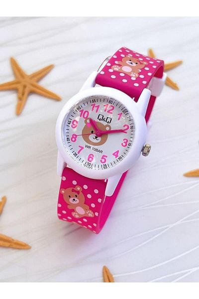 Q&Q V22A-012VY Q&Q 10 Atm Waterproof Unisex Children Wristwatch with Silicone Band
