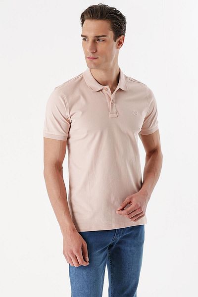 Morven Men's Powder Basic Plain 100% Cotton Dynamic Fit Relaxed Fit Short Sleeve Polo Collar T-Shirt