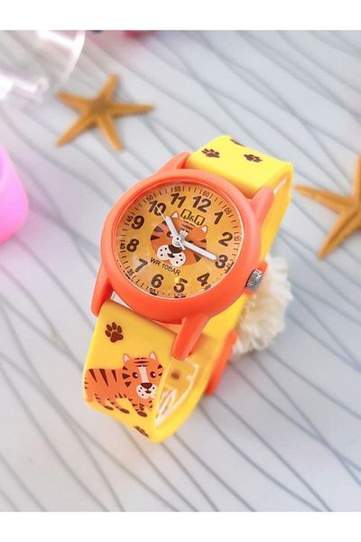 Q&Q V22A-016VY Q&Q Silicone Cord 10 Atm Waterproof Unisex Kids Wristwatch