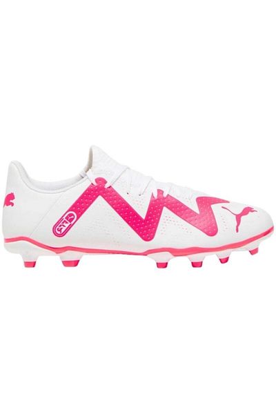 Puma Λευκά μποτάκια ποδοσφαίρου Future Play Fg/Ag Unisex 107377 -01