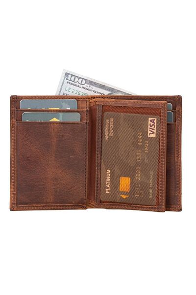 PLM Compatible Leather Men's Wallet G2 Brown