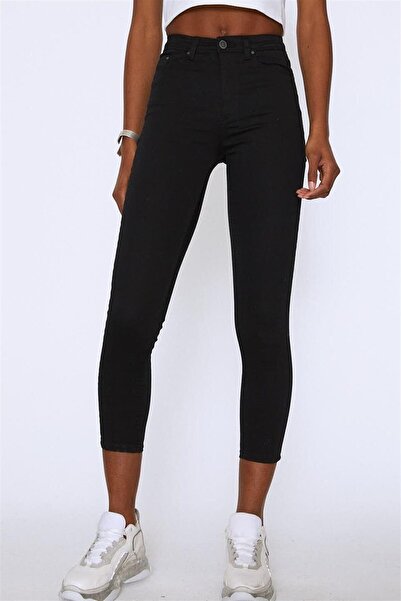 DRC trend Celia Women's Black Jeans High Waist Skinny Leg Skinny Fit Lycra