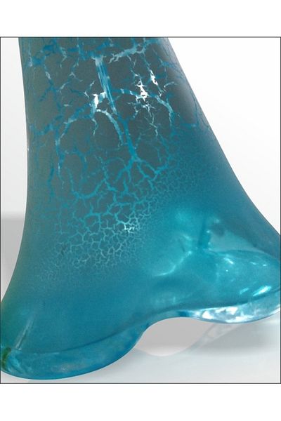 M3DECORİUM Μακρύ 60cm Σπαστό Ice Blue Χρώμα Αδιάβροχο Βάζο από Βρύση Wet Dry