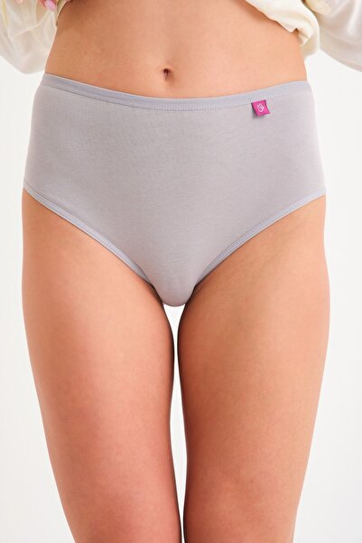 Joshs Pamuklu Yüksek Bel Tanga Külot Tekli -high Waist Thong Gri