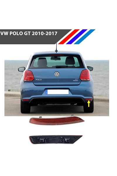 MEPARTS AutoMEPARTS - VW Polo GT عاكس المصد الخلفي الجانب الأيمن 2010 - 2017 6R0945106د