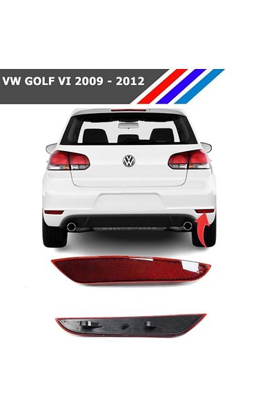 MEPARTS AutoMEPARTS - عاكس المصد الخلفي لسيارة VW Golf 6 الجانب الأيمن 2009-2012 5K0945106أ