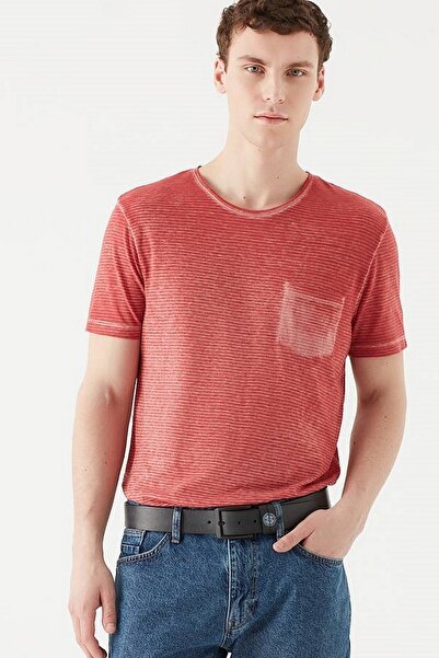 Mavi Erkek Mühür Logo Baskılı Kemer