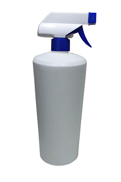 Paradise Ambalaj 1000ML - 50 Adet - Beyaz Plastik Şişe + Valf Takım (Mavi Tri...