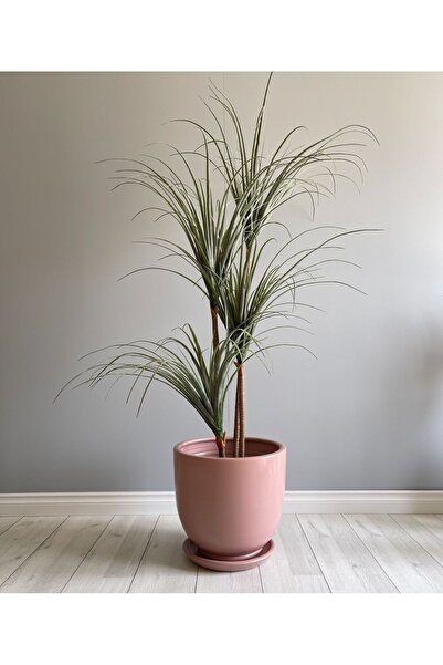odka Klasik Saksı Tabaklı 25cmx23cm Pembe Renk