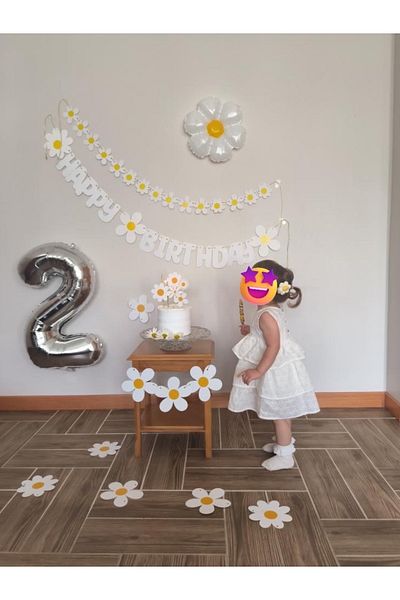 Partifabrik Daisy Themed Luxury Party Set Full Set