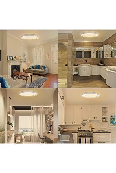 Viesteknoloji 2 Adet 24w 6500k buz beyazi ışık tavana sıfır led avize banyo b...