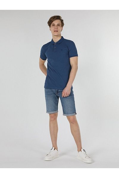 Colin's Slim Fit Polo Gât Polo Indigo pentru bărbați cu mânecă scurtă