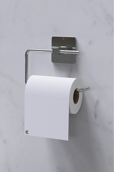KARTEYA Adhesive Silver Toilet Paper Holder/Toilet WC Paper Holder