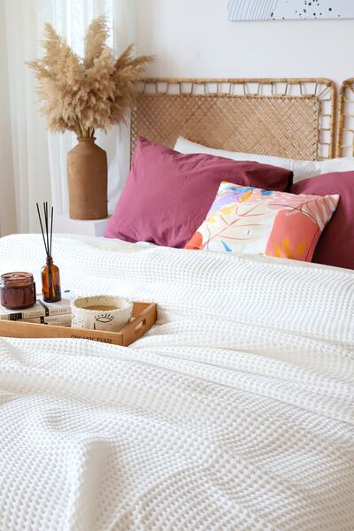 vivamaison Çift Kişilik Waffle Pike Yatak Örtüsü Pamuklu Beyaz 220x240 cm