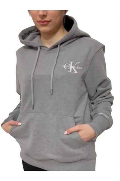 Calvin Klein ORGANIC COTTON CK EMBROIDERY LOGO WOMAN SWEATSHIRT HOODY