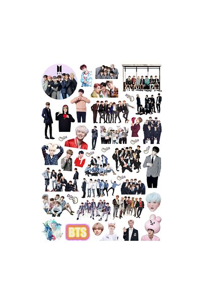 Ororabutik Σετ αυτοκόλλητων 43 τμχ Kpop Bts - Scrapbook Bullet Journal