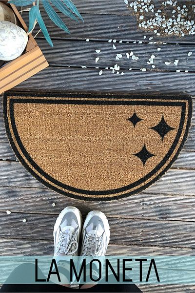 LAMONETA Glitter Star Design Koko Door Front Bristle Mat
