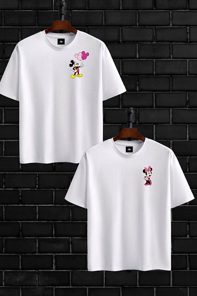 AMMA Lover Combination 2 Pack Μπλουζάκια με κοντό μανίκι με στάμπα Mickey Mause
