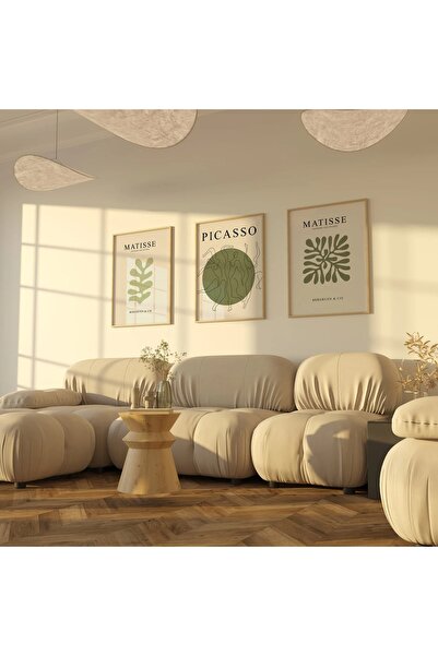 BobArt 3'lü Çerçevesiz Tablo Seti Poster Modern Duvar Tablosu Tablo Dekoratif...