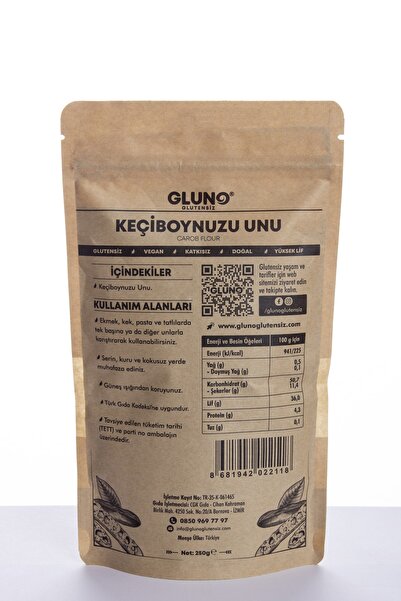 Gluno Glutensiz Keçiboynuzu Unu 250gr