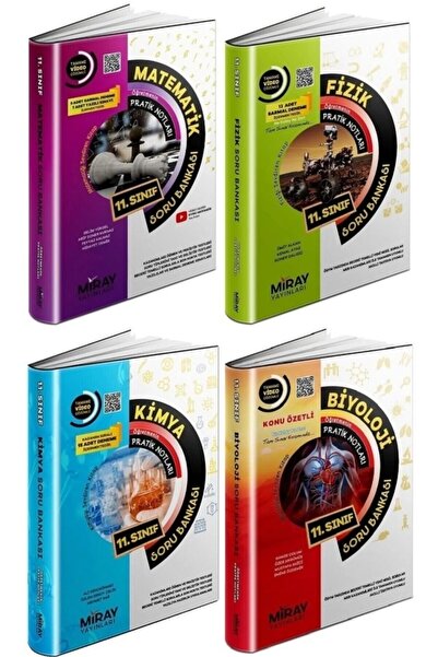 Miray Yayınları Miray 11. Sınıf Sayısal Soru Bankası 4 Kitap Set