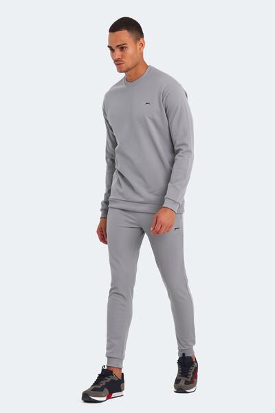 Slazenger OFFENDER KTN Erkek Cepli Gri Eşofman Takımı