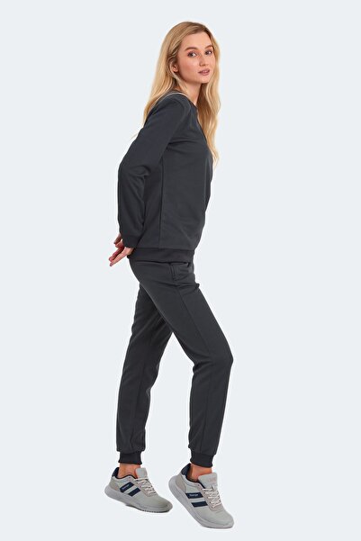 Slazenger OLINDA Kadın Cepli Koyu Gri Eşofman Takımı