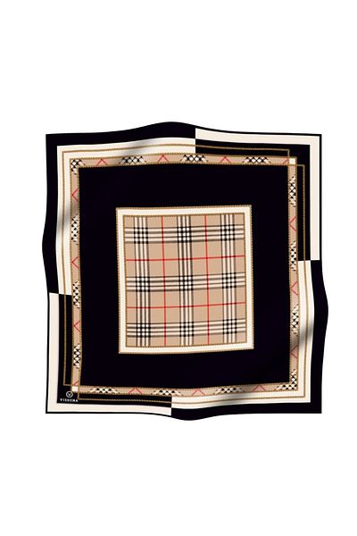 Vissona Γυναικείο μεταξωτό κασκόλ Twill Μαύρο