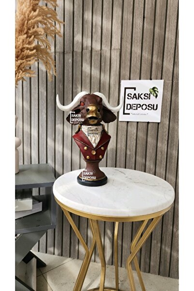 saksı deposu Büyük Boğa/öküz Büst Heykeli; Dekoratif Hayvan Heykelleri, Anima...