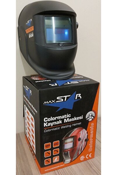 Maxstar LABOR MARKA Otomatik Kararan Kaynak Maskesi Ayarlı Düğmeli Baş Maskesi