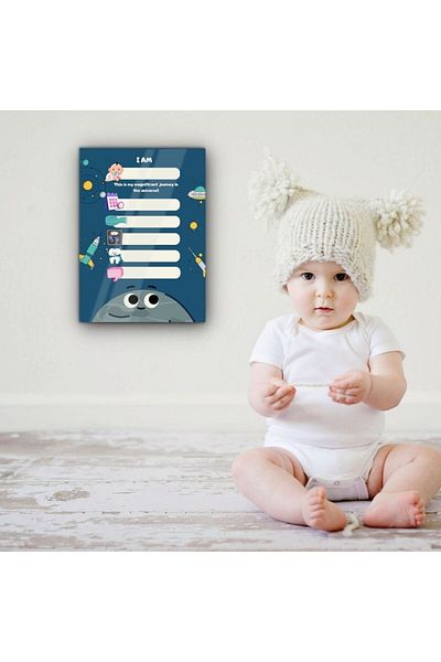 Haydi Dekor Space Themed Summer Wipe Baby Development Board
