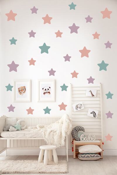 Beyaz Grafik Autocolant de perete pentru camera copiilor cu tematica cerc sau...