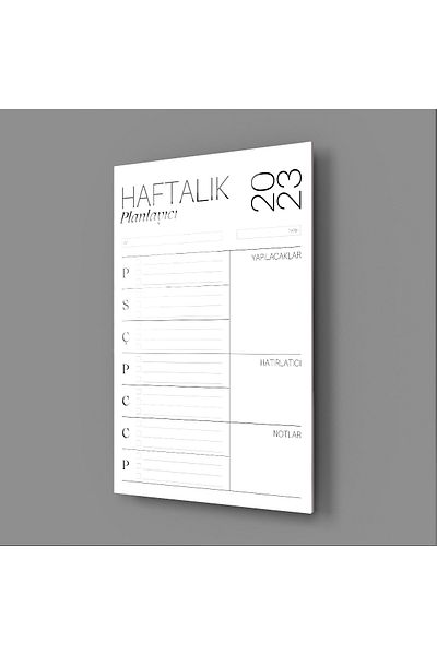 Haydi Dekor Simple Modern Weekly Planner Glass Board with Writing and Erasure