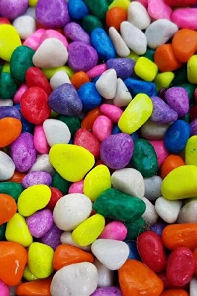usmtekno 10 Kg Renkli Çakıl Taşı Teraryum Süsü Fanus Taşı Akvaryum Taşı Karış...
