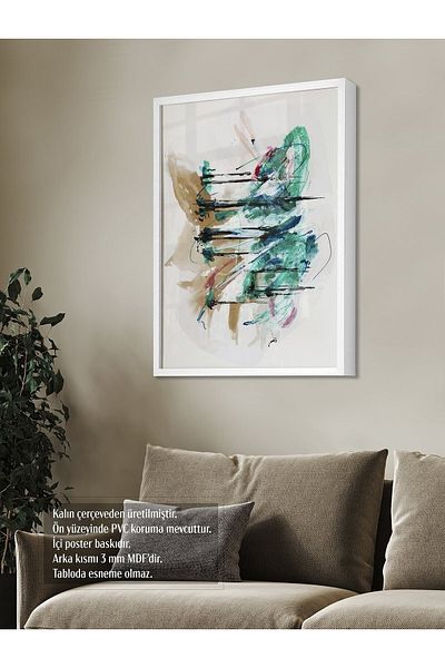 HOMEPACK Μονός πίνακας με χοντρό πλαίσιο PVC προστατευμένο σχέδιο Αφηρημένος αφηρημένος πίνακας τοίχου TX007