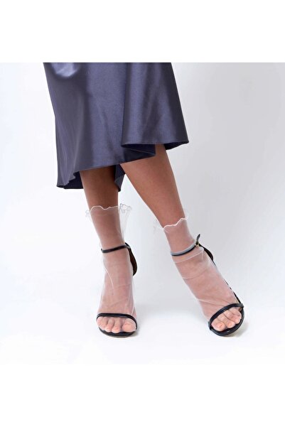 es moda shop Къси чорапи от тюл Salsa, бели с волани