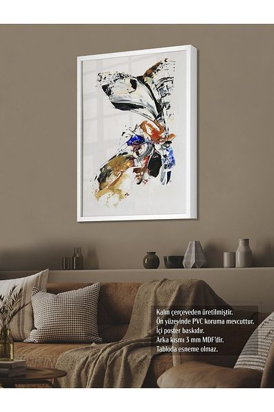 HOMEPACK Μονός πίνακας με χοντρό πλαίσιο PVC προστατευμένο σχέδιο Αφηρημένος αφηρημένος πίνακας τοίχου TX003