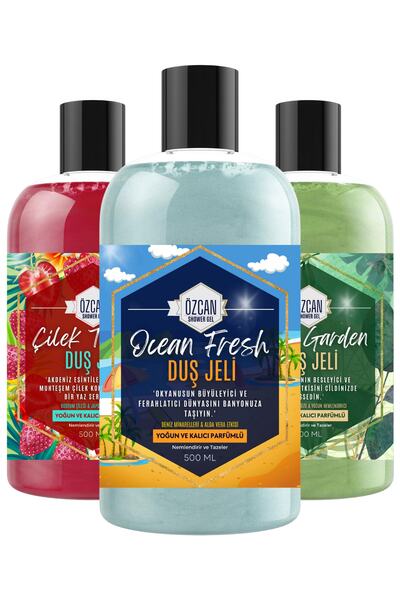 Özcan Bey Çilek Tutkusu, Ocean Fresh, Doğal Zeytinyağlı Kokulu Nemlendirici D...