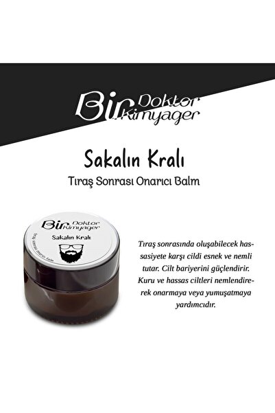 Bir Doktor Bir Kimyager Sakalın Kralı Tıraş Sonrası Onarıcı Balm (30 mL)