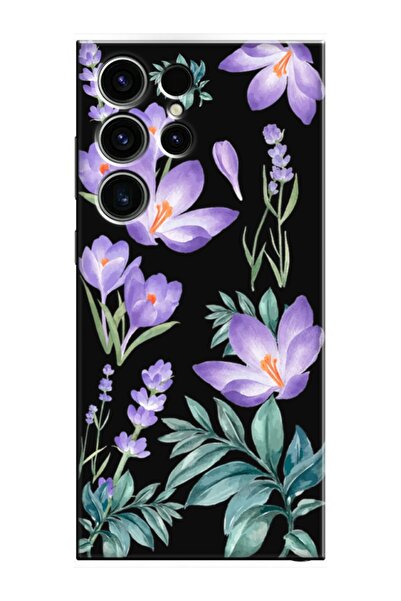 frondcase حافظة لهاتف سامسونج S23 الترا وينتر فلاور باللون الأسود