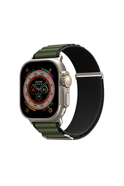 Skinarma Watch Ultra 49mm Kordon Kobu Hasır Strap Kayış Olive-haki Yeşil