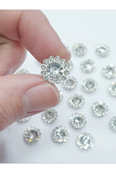 Genel Markalar Taşlı Papatya - 10mm Kristal (50 ADET)