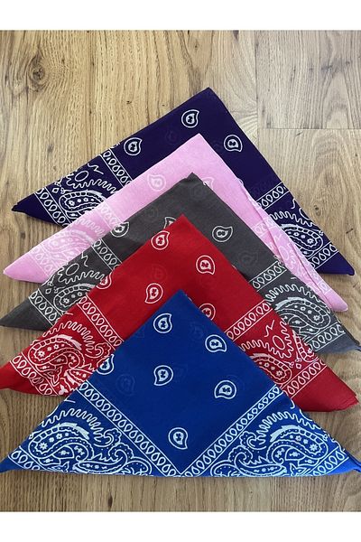 Gülerbandana by yunus güler Ethnic Pattern Bandana Set of 5 Unisex