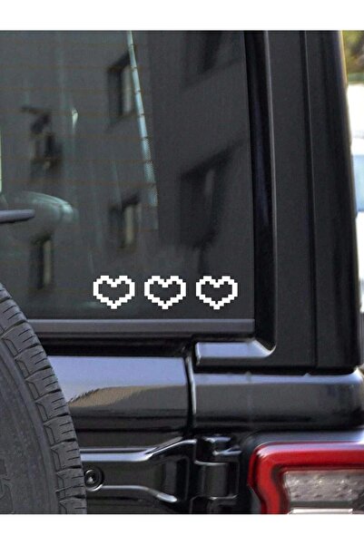 Janusmania Kalp Desenli Araba Sticker Oto Sticker