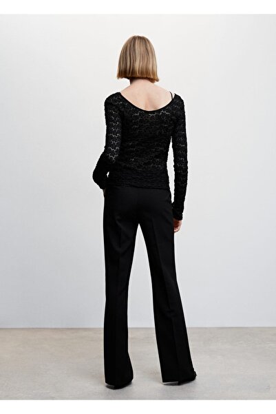 MANGO Woman Μακρυμάνικο T-Shirt με υφή