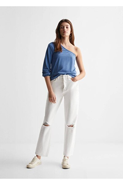 Mango Teen Μπλουζάκι από ασύμμετρο βαμβάκι