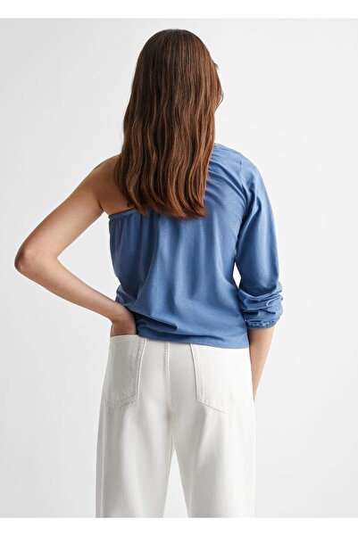 Mango Teen Μπλουζάκι από ασύμμετρο βαμβάκι