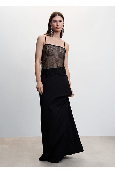 MANGO Woman Lace Strap Top