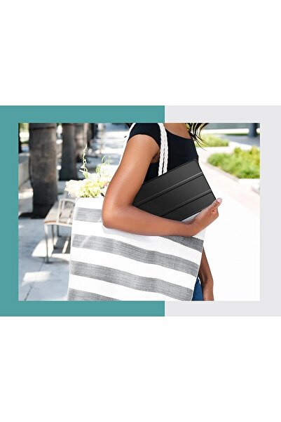 m.tk moveteck Samsung Galaxy Tab A7 Lite 8.7 Inç Sm-t220 Tablet Kılıfı Akıllı Smart Uyku Modlu Katlanabilir Şeffaf