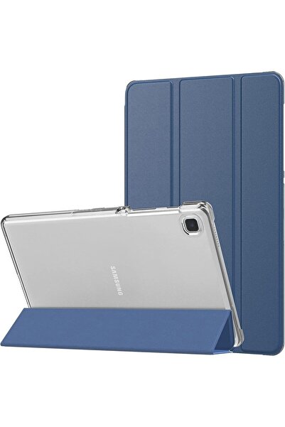 m.tk moveteck Samsung Galaxy Tab A7 Lite 8.7 Inç Sm-t220 Tablet Kılıfı Akıllı Smart Uyku Modlu Katlanabilir Şeffaf